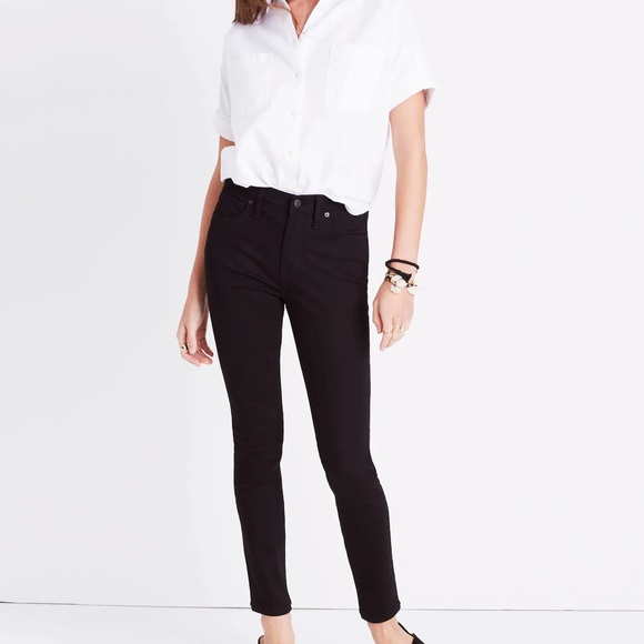 Madewell Denim - Madewell Tall 9" Mid-Rise Skinny Jeans in ISKO Stay Black™